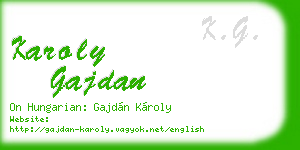 karoly gajdan business card
